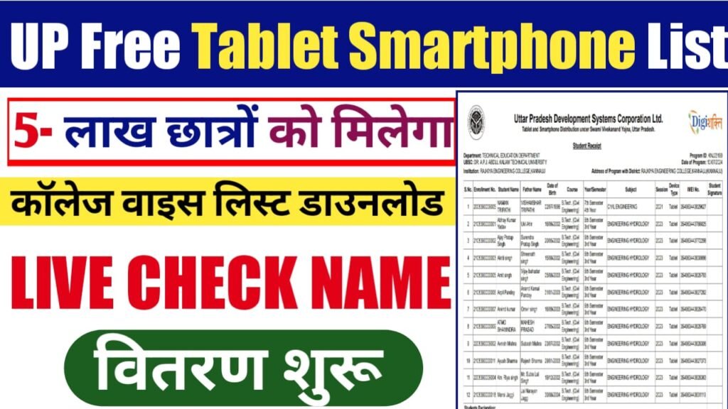 UP Free Tablet Smartphone Yojana 2024 क्या है और आप इस योजना में आवेदन कैसे कर सकते हैं? जानें